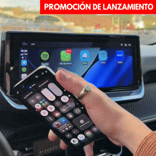 Promoción de lanzamiento del adaptador Carlega Pen PRO en la pantalla del coche
