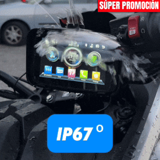 Pantalla CarPlay para moto Carlega Bike con certificación IP67 resistente al agua