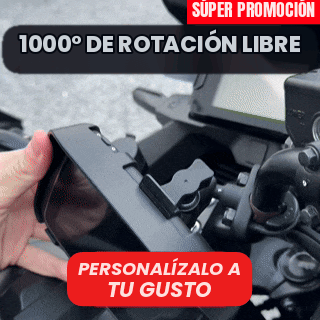 Pantalla para moto Carlega Bike con 1000° de rotación libre